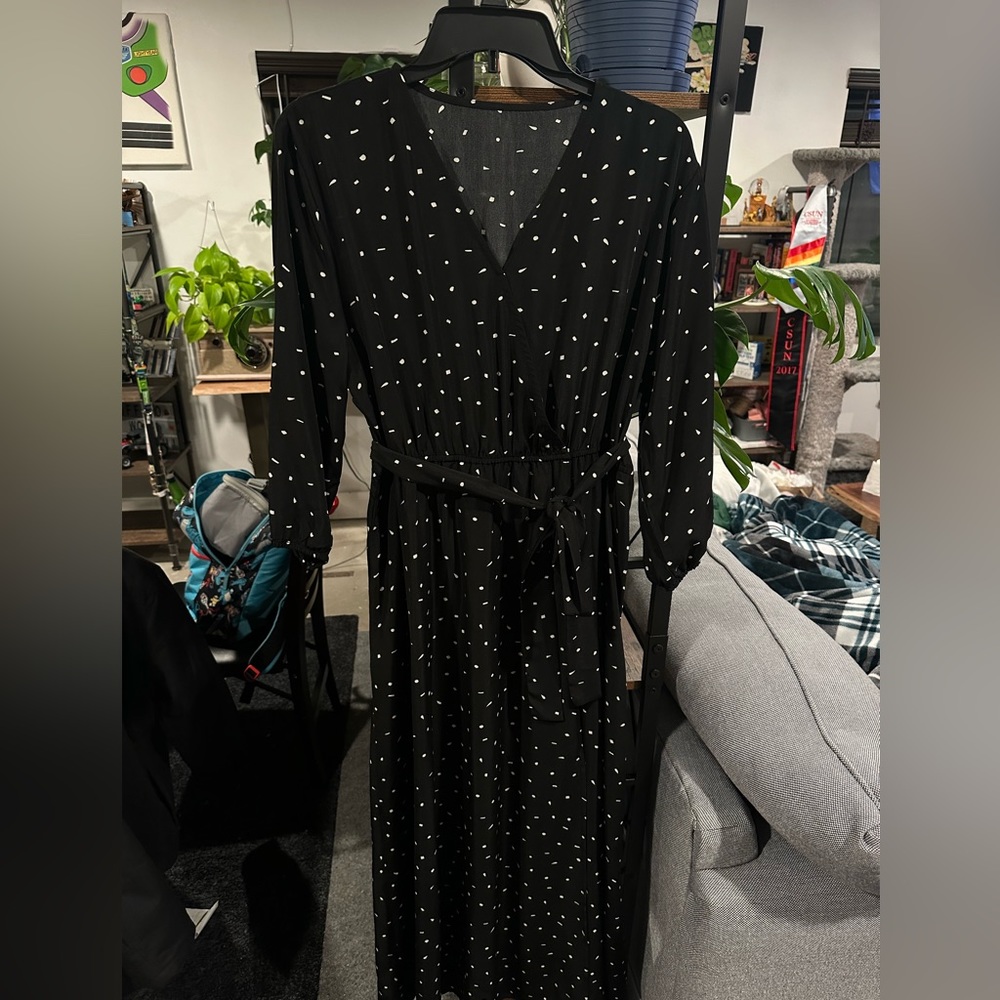 Black Confetti Maxi Dress